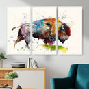 Abstract Buffalo Wall Art, Western Watercolor Bison Canvas by MyGreatCanvas | Canvas Wall Art Prints | Photo Prints & Wall Decor