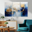 Navy Blue Abstract Wall Art Canvas Print
