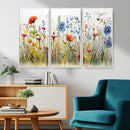 Colorful Wildflower Canvas Wall Art - Vibrant Floral