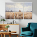 Golden Fields Wall Art Print Canvas – Serene Landscape of