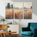Golden Fields Canvas Wall Art Print – Serene Landscape of