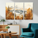Golden Autumn Forest Wall Art Canvas | Mountain Landscape