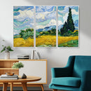 Wheatfield With Cypresses By Van Gogh Painting Wall Art