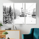Winter Forest Wall Art Canvas Print – Framed Snowy Mountain