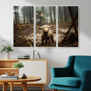 Jesus Lost Lamb Canvas Wall Art – Heartwarming Woodland