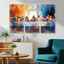 Abstract Watercolor The Last Supper Wall Art