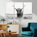 Highland Cow Canvas Wall Art – Majestic Beauty in Black and by MyGreatCanvas | Canvas Wall Art Prints | Photo Prints & Wall Decor
