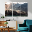 Foggy Mountain Canvas Print Forest Wall Art