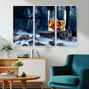 Whiskey Ice Wall Art Canvas Print