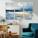 Abstract Ocean Canvas Wall Art - Coastal Blue and Gold by MyGreatCanvas | Canvas Wall Art Prints | Photo Prints & Wall Decor