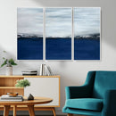 Navy Blue Abstract Wall Art Canvas Print