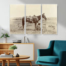 Cowboy Wall Art - Western Horse Canvas Print - Vintage