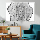 Rustic Tree Ring Wall Art Canvas Print – Framed and Ready to