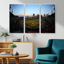 PNC Park Evening Game Triple Canvas Wall Art - Pittsburgh