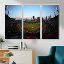 PNC Park Evening Game Triple Canvas Wall Art - Pittsburgh
