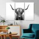 Highland Wall Art Canvas Print – Minimalist Black and White by MyGreatCanvas | Canvas Wall Art Prints | Photo Prints & Wall Decor