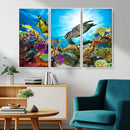 Colorful Coral Reef and Sea Life Turtle Canvas Print, by MyGreatCanvas | Canvas Wall Art Prints | Photo Prints & Wall Decor