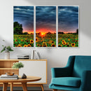Golden Sunflower Field at Sunset – Breathtaking Sky and by MyGreatCanvas | Canvas Wall Art Prints | Photo Prints & Wall Decor