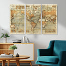 Push Pin World Map Canvas Print – Travel Tracker Wall Art