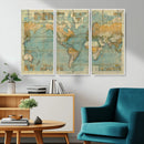 Push Pin World Map Canvas Print – Travel Tracker Wall Art