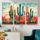 Colorful Cacti Wall Art – Framed Vibrant Succulent Canvas by MyGreatCanvas | Canvas Wall Art Prints | Photo Prints & Wall Decor
