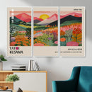 Yayoi Kusama Landscape Canvas Print, Vibrant Floral Mountain Art Print, Framed Botanical Wall Art - by MyGreatCanvas | Canvas Wall Art Prints | Photo Prints & Wall Decor
