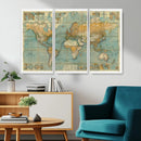 Push Pin World Map Canvas Print – Travel Tracker Wall Art