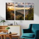 Sunrise Over the Smoky Mountains Canvas Wall Art –