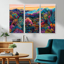 Colorful Abstract Landscape Wall Art Print Canvas - Vibrant