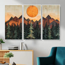 Sunset Mountain Landscape Canvas Wall Art Print - Nature