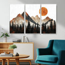 Modern Abstract Mountain Canvas Wall Art Print, Abstract