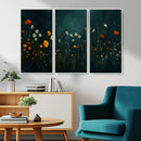 Framed Wildflower Field Wall Art, Framed Vintage Botanical