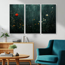 Wildflower Field Framed Wall Art, Vintage Botanical