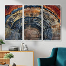 Abstract Tree Ring Wall Art Canvas Print – Colorful Framed