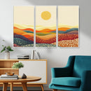 YAYOI KUSAMA Colorful Dot Art Landscape Canvas - Framed