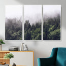 Misty Forest Canvas Wall Art – Serene Triptych Nature Print by MyGreatCanvas | Canvas Wall Art Prints | Photo Prints & Wall Decor