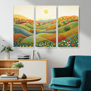YAYOI KUSAMA Colorful Dot Art Landscape Canvas - Framed