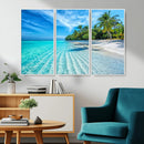Tropical Beach Wall Art Canvas Print - Serene Ocean