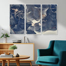 Large Abstract Blue and Gold Canvas Wall Art Fluid Ink by MyGreatCanvas | Canvas Wall Art Prints | Photo Prints & Wall Decor