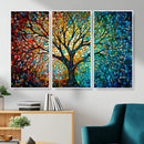 Yggdrasil Tree of Life Wall Art Print | Mosaic Style 3-Panel