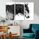 Majestic Horse Wall Art – Framed Black White Portrait Canvas by MyGreatCanvas | Canvas Wall Art Prints | Photo Prints & Wall Decor