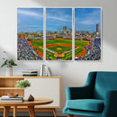 Wrigley Field Chicago Cubs Panoramic Canvas Print –