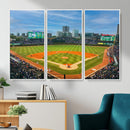 Wrigley Field Chicago Cubs Panoramic Canvas Print –