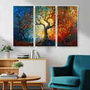 Yggdrasil Tree of Life Mosaic Stained Glass Wall Art Canvas,