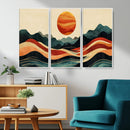 Mountain Triptych Wall Art Canvas Print – Western Nature