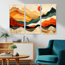 Mid Century Wall Art Print  - Abstract Woodland Print -