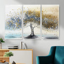 Golden and Silver Tree Wall Art – Framed Elegant Leaves by MyGreatCanvas | Canvas Wall Art Prints | Photo Prints & Wall Decor