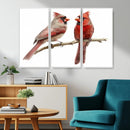 Cardinal Canvas Wall Art - Male and Female Cardinal Print -