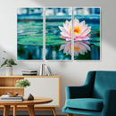 Lotus Flower Wall Art Canvas Print, Water Lily Large Wall