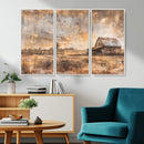 Rustic Farmhouse Wall Art Canvas Print | Barn and Field